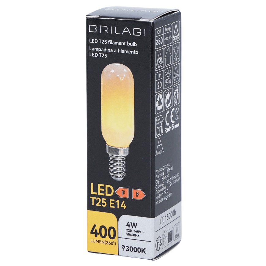LED Bulb FILAMENT T25 E14/4W/230V 3000K - BRILAGI