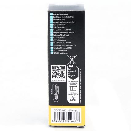 LED Bulb FILAMENT T25 E14/4W/230V 3000K - BRILAGI