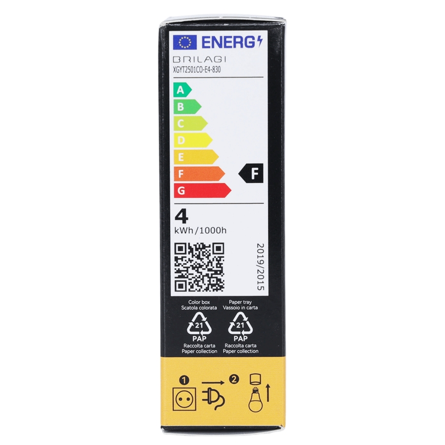 LED Bulb FILAMENT T25 E14/4W/230V 3000K - BRILAGI
