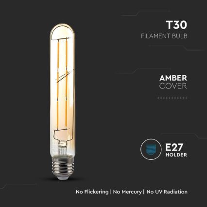 LED Bulb FILAMENT T30 E27/6W/230V 2200K