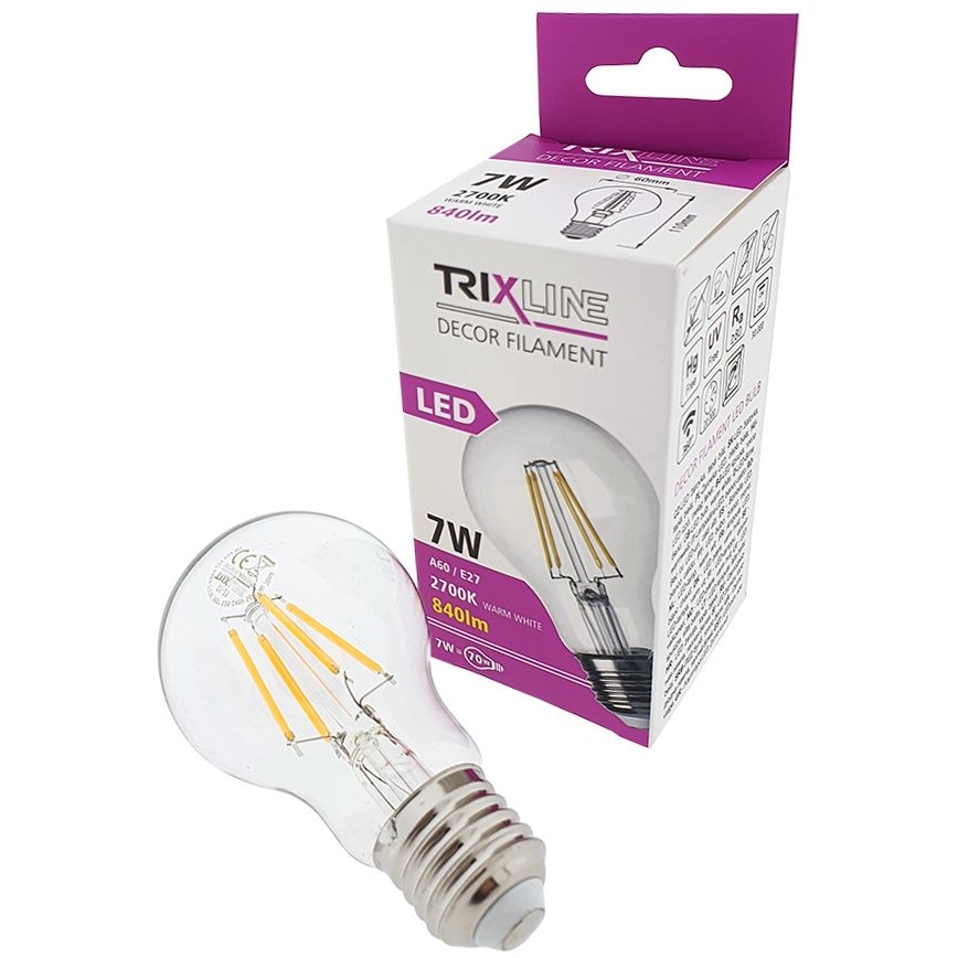 LED Bulb FILAMENT VINTAGE A60 E27/7W/230V 2700K