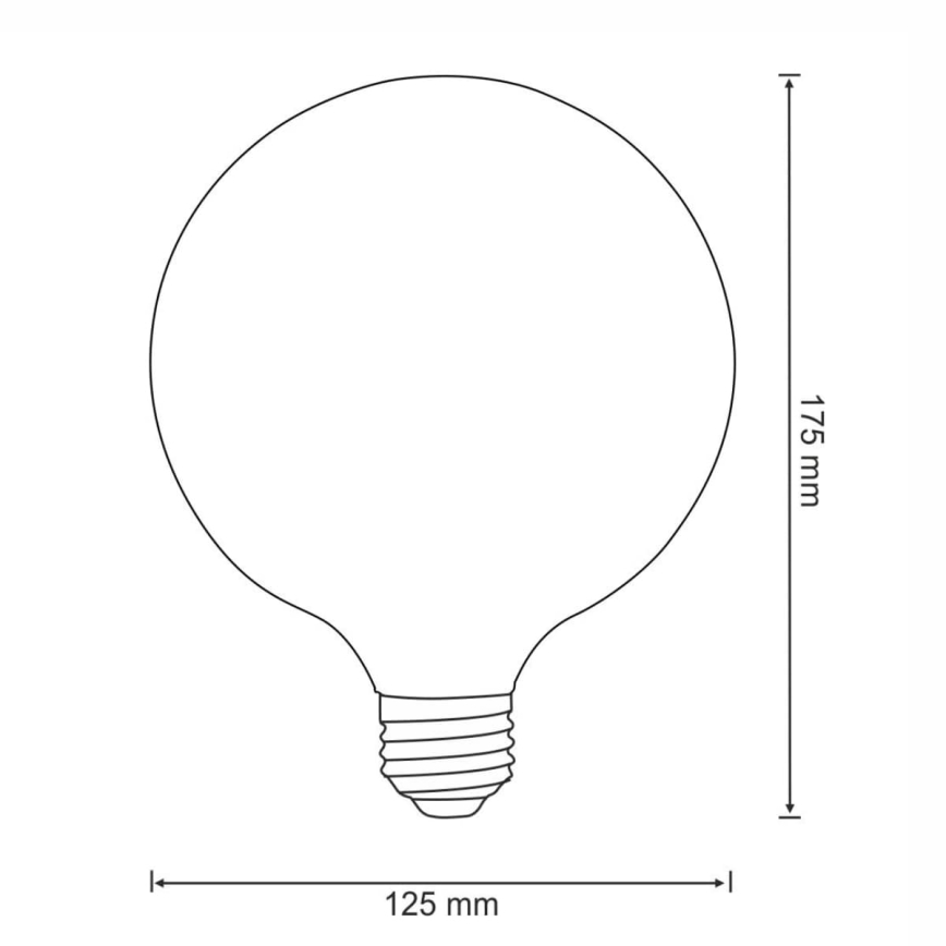 LED Bulb FILAMENT VINTAGE E27/4W/230V 125x180mm 2200K
