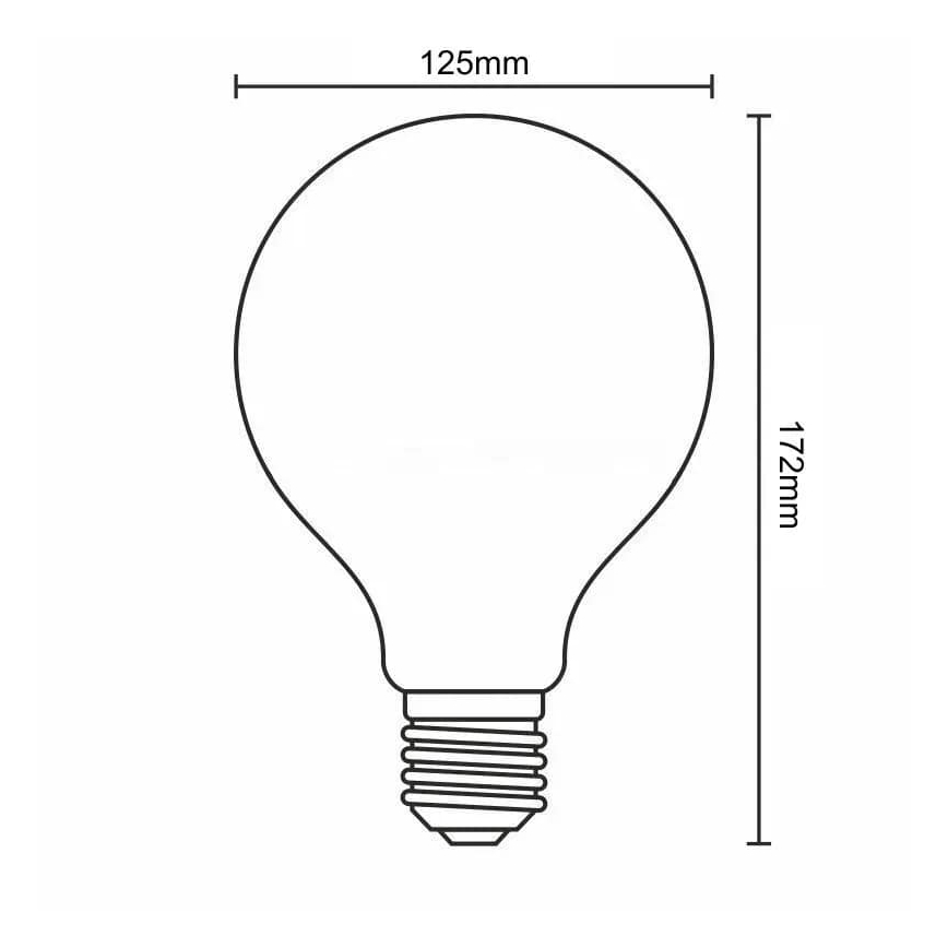 LED Bulb FILAMENT VINTAGE LOVE G125 E27/2W/230V 2000K
