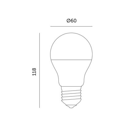 LED Bulb for plant growth PLANTY E27/11W/230V 1200K white