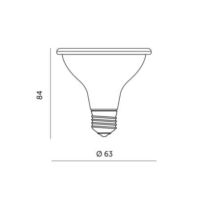 LED Bulb for plant growth PLANTY E27/7W/230V 1200K black