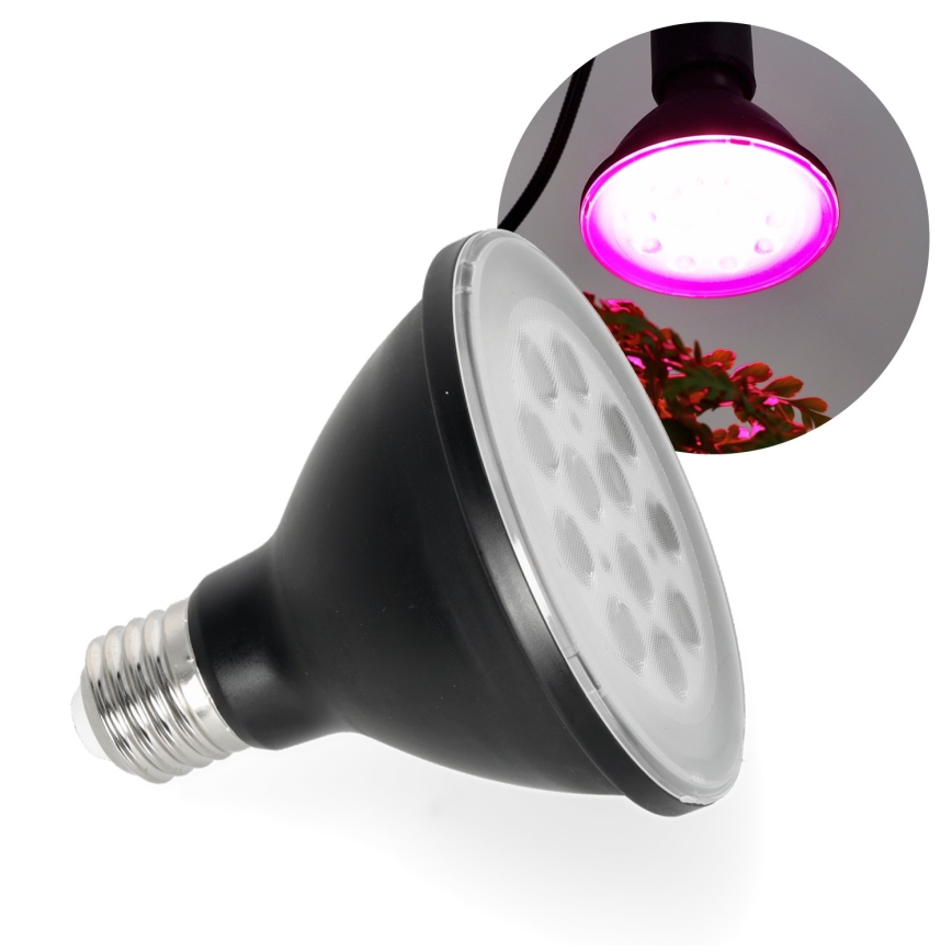 LED Bulb for plant growth PLANTY E27/9W/230V 1200K black