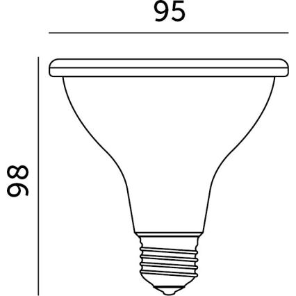 LED Bulb for plant growth PLANTY E27/9W/230V 1200K black