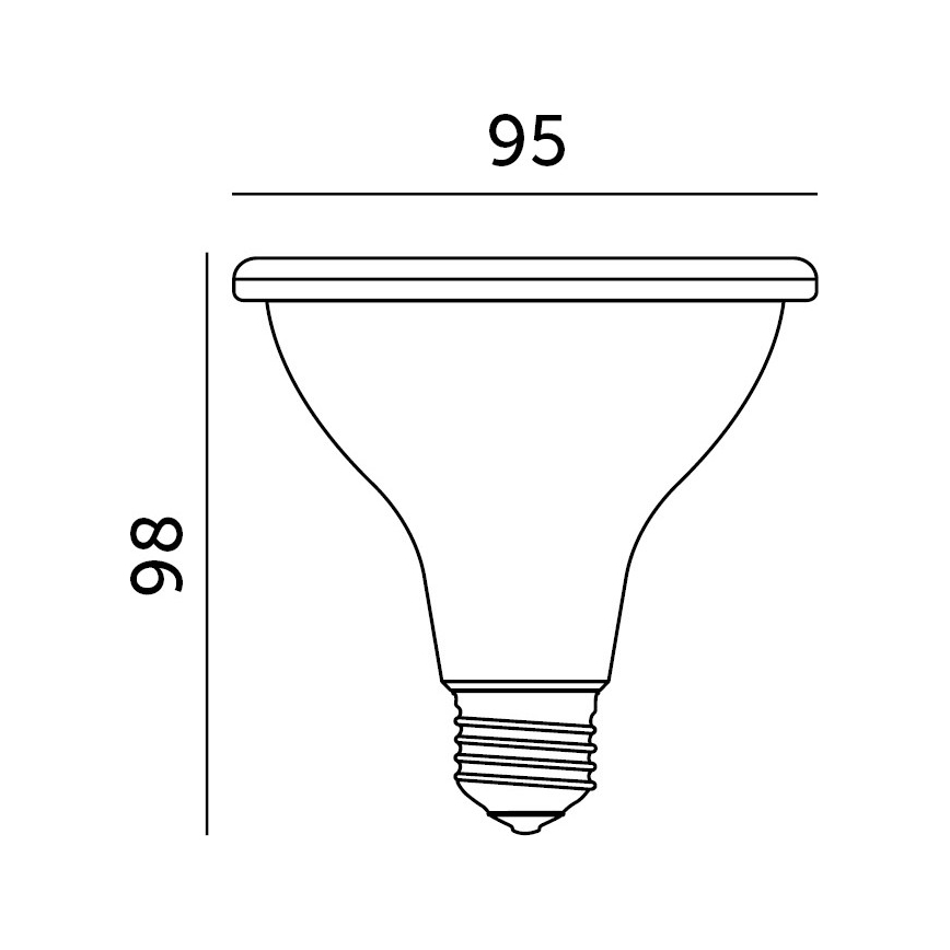 LED Bulb for plant growth PLANTY E27/9W/230V 1200K white