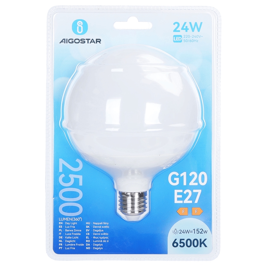 LED Bulb G120 E27/24W/230V 6500K - Aigostar