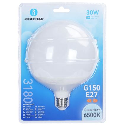 LED Bulb G150 E27/30W/230V 6500K - Aigostar