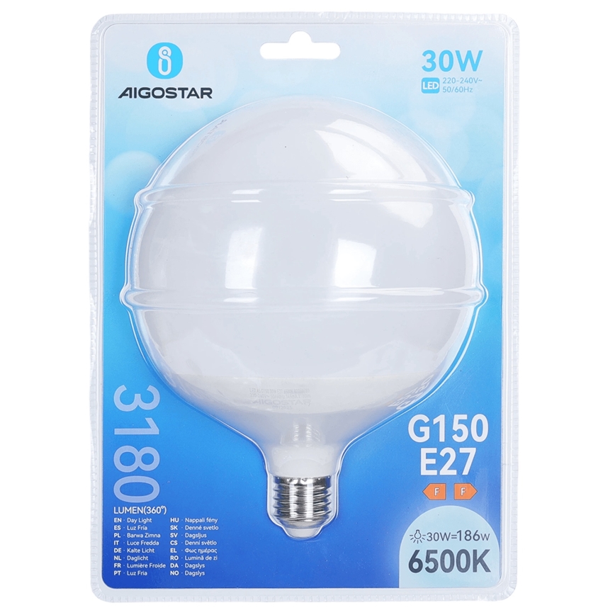 LED Bulb G150 E27/30W/230V 6500K - Aigostar