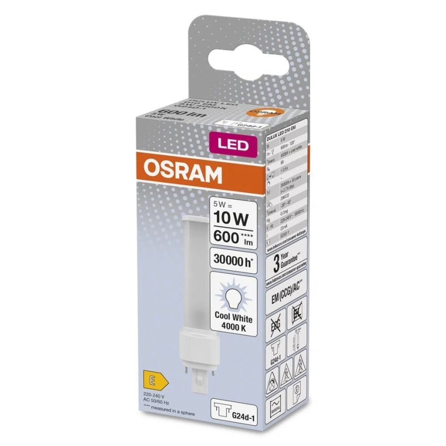 LED Bulb G24d-1/5W/230V 4000K - Osram