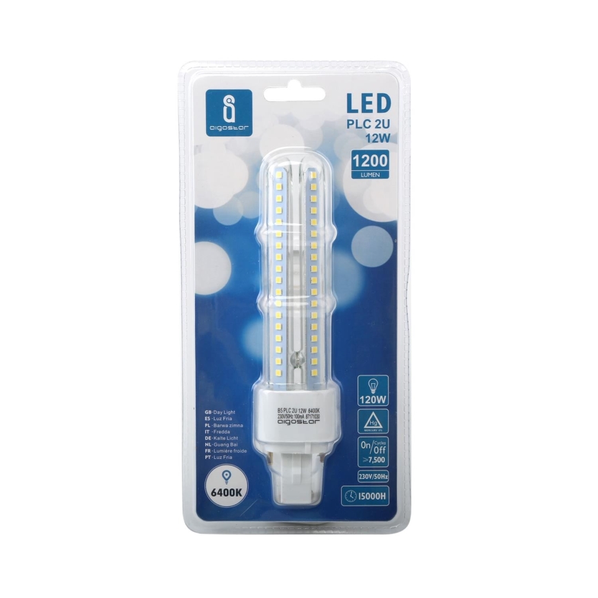 LED Bulb G24D-3/12W/230V 6500K - Aigostar