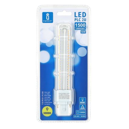 LED Bulb G24D-3/15W/230V 3000K - Aigostar