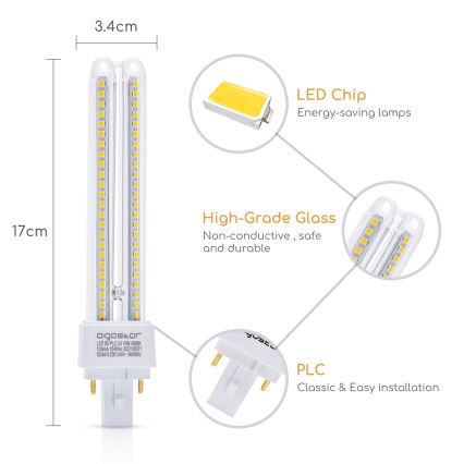 LED Bulb G24D-3/15W/230V 4000K - Aigostar