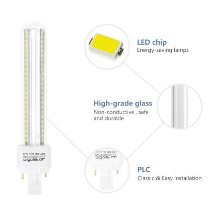 LED Bulb G24D-3/15W/230V 6500K - Aigostar