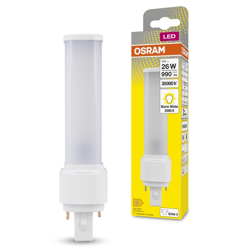 LED Bulb G24d-3/9W/230V 3000K - Osram