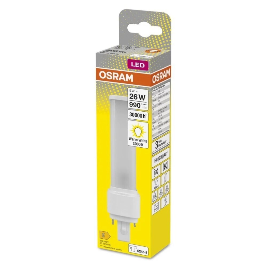LED Bulb G24d-3/9W/230V 3000K - Osram
