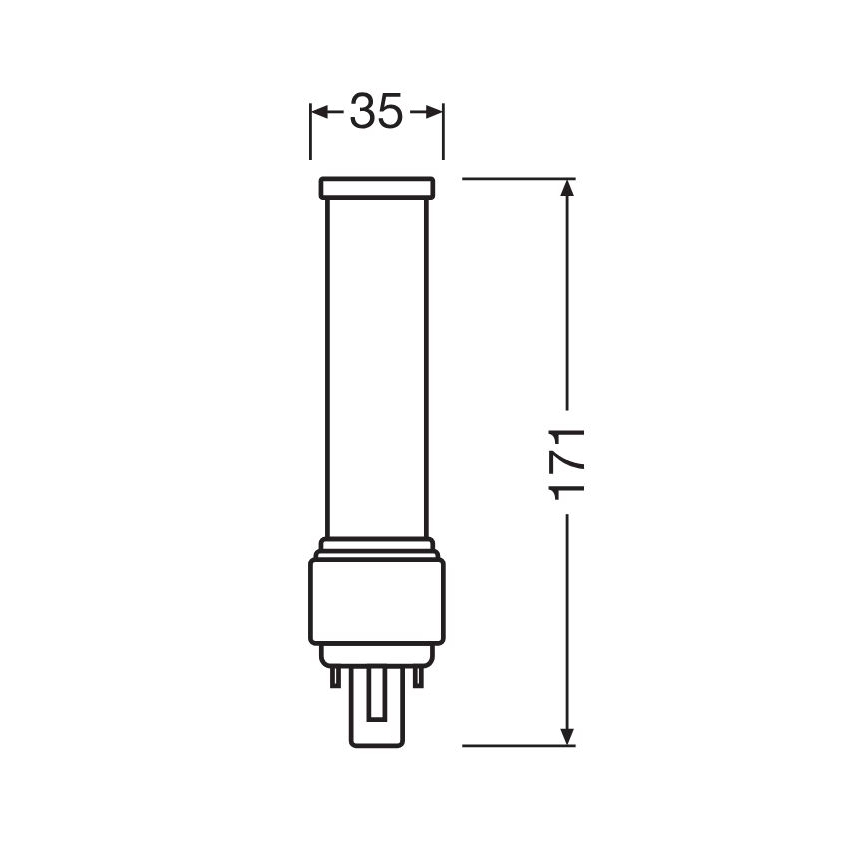LED Bulb G24d-3/9W/230V 3000K - Osram