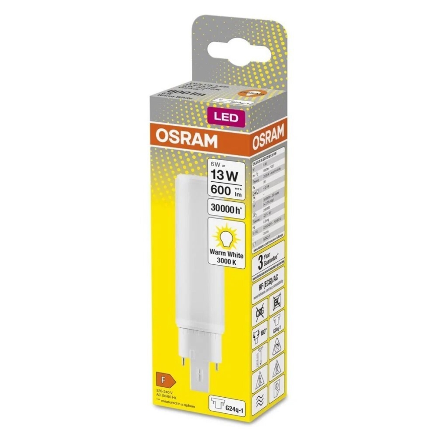 LED Bulb G24q-1/6W/230V 3000K - Osram