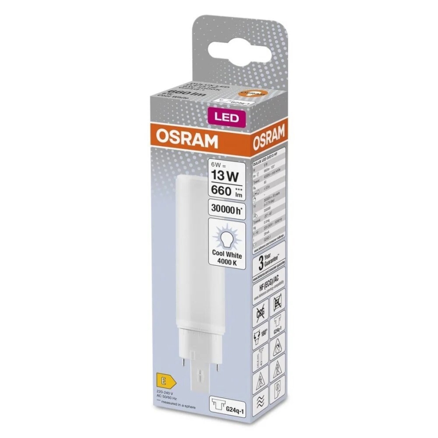 LED Bulb G24q-1/6W/230V 4000K - Osram