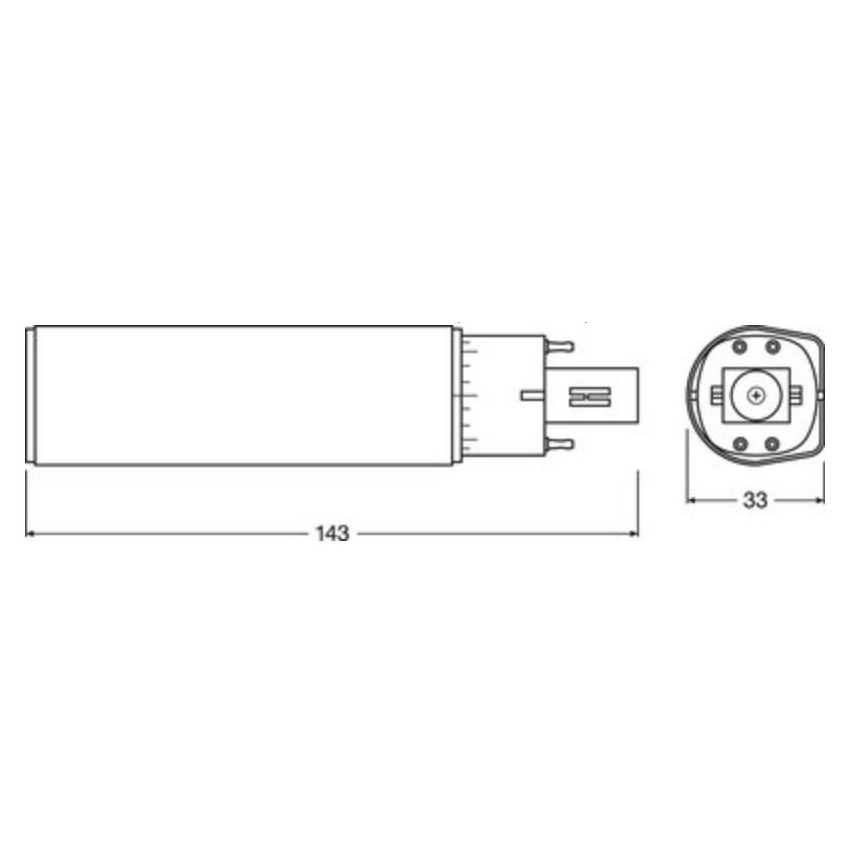 LED Bulb G24q-1/6W/230V 4000K - Osram