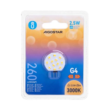 LED Bulb G4/2.5W/12V 3000K - Aigostar