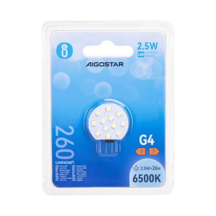 LED Bulb G4/2,5W/12V 6500K - Aigostar
