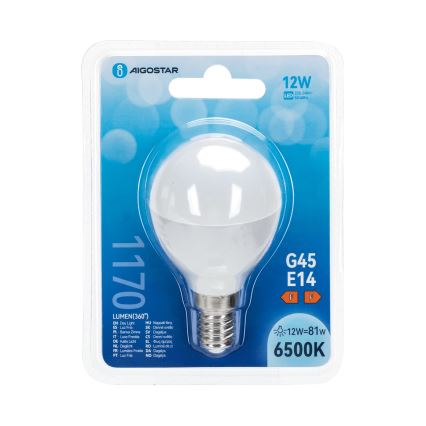 LED Bulb G45 E14/12W/230V 6500K - Aigostar