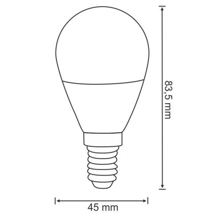 LED Bulb G45 E14/3,5W/230V 3000K