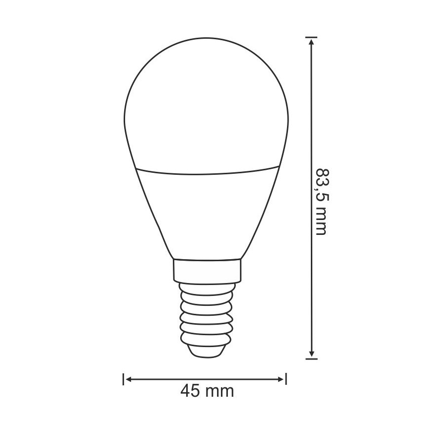 LED Bulb G45 E14/3,5W/230V 3000K