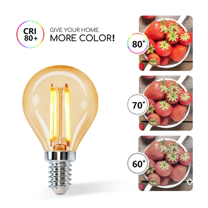 LED bulb G45 E14/4W/230V 2200K - Aigostar