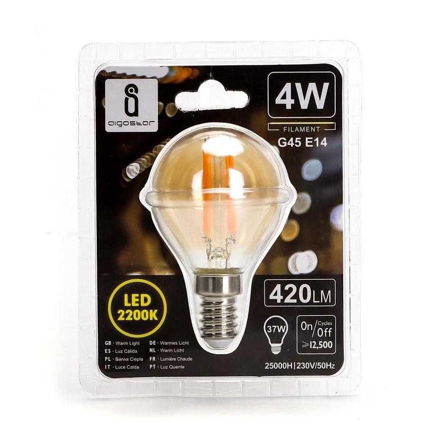 LED bulb G45 E14/4W/230V 2200K - Aigostar