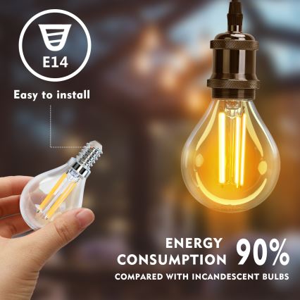 LED Bulb G45 E14/4W/230V 2700K - Aigostar