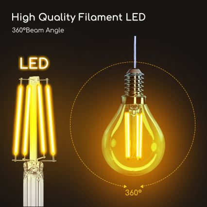 LED Bulb G45 E14/4W/230V 2700K - Aigostar