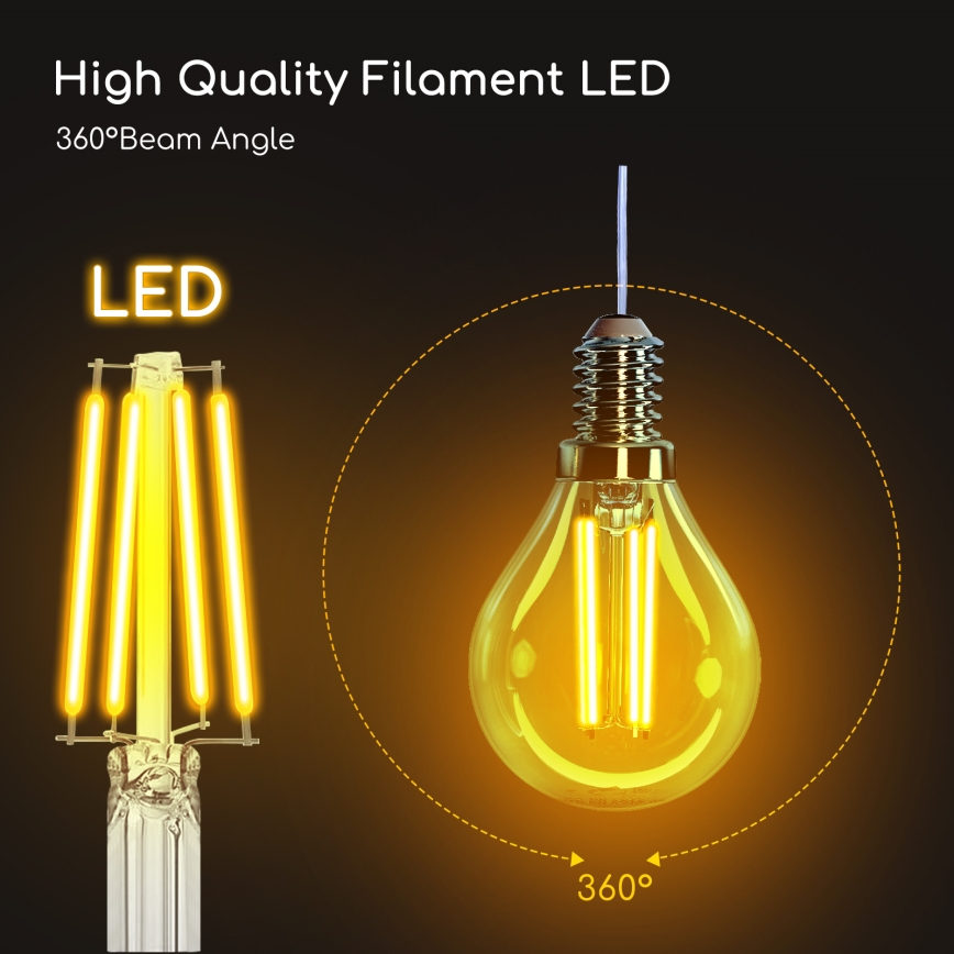 LED Bulb G45 E14/4W/230V 2700K - Aigostar