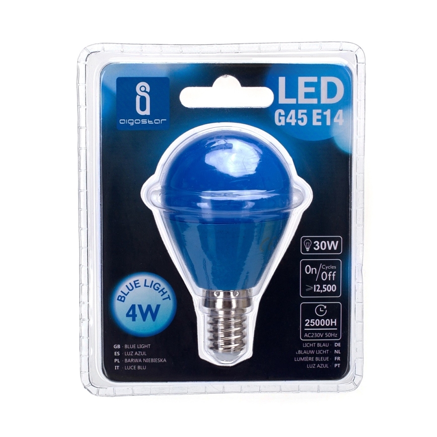 LED Bulb G45 E14/4W/230V blue - Aigostar