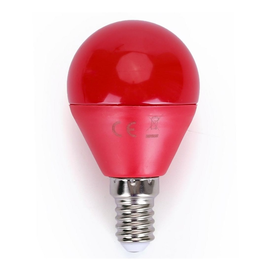 LED Bulb G45 E14/4W/230V red - Aigostar