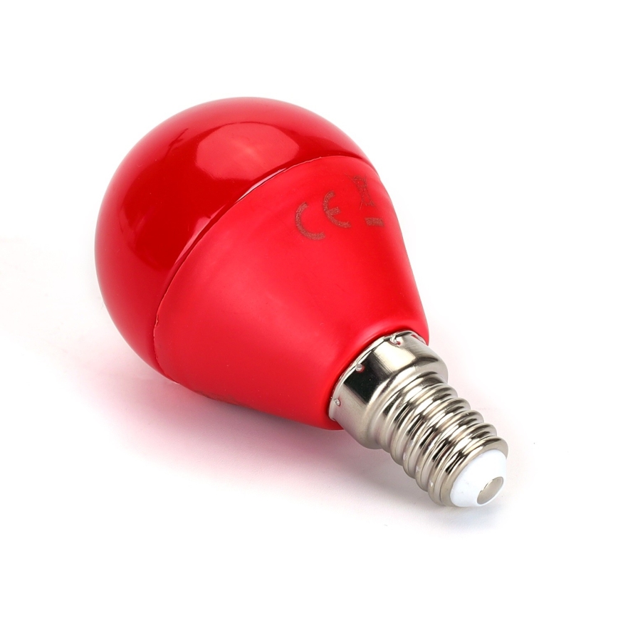 LED Bulb G45 E14/4W/230V red - Aigostar