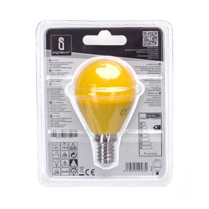 LED Bulb G45 E14/4W/230V yellow - Aigostar