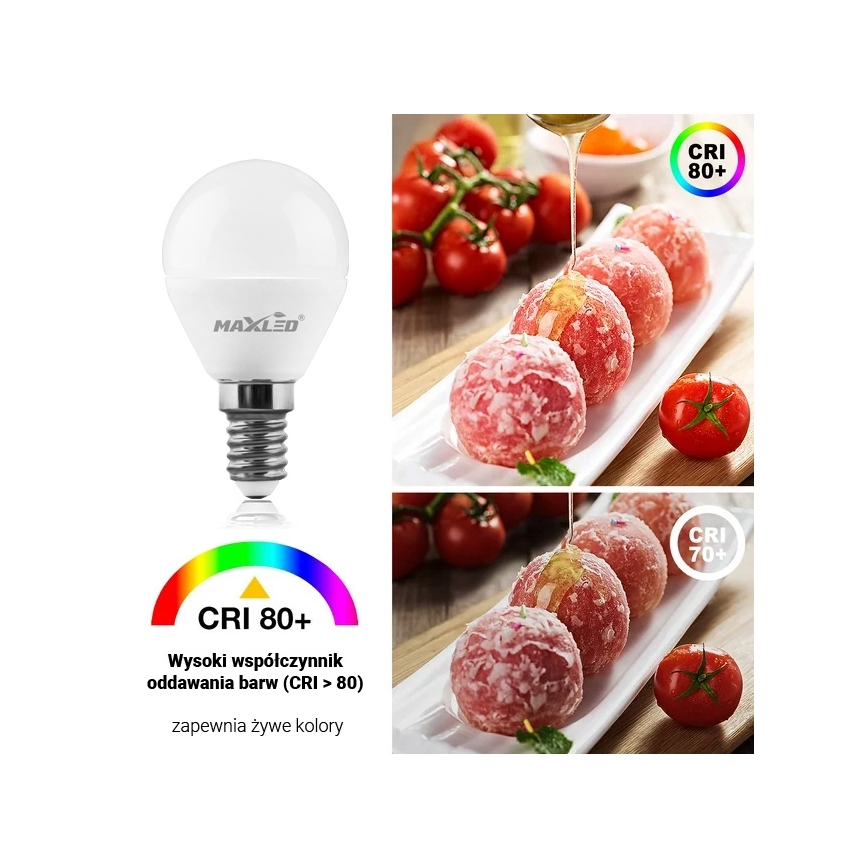 LED Bulb G45 E14/7W/230V 4000K