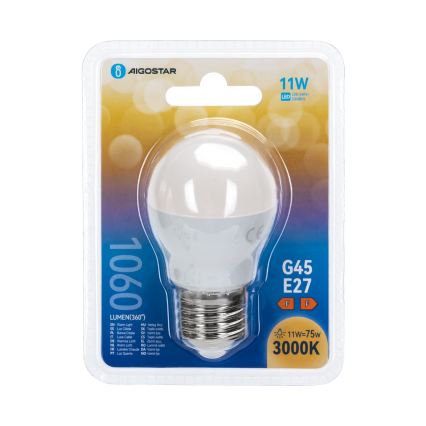 LED Bulb G45 E27/11W/230V 3000K - Aigostar