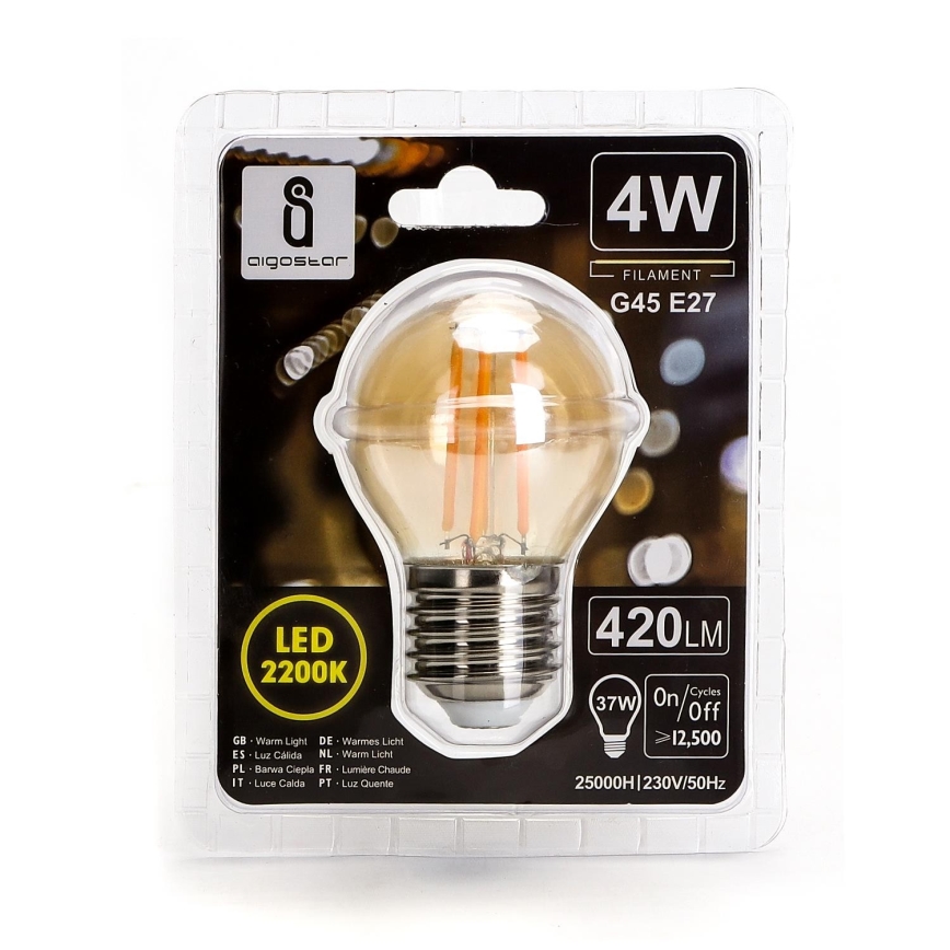 LED bulb G45 E27/4W/230V 2200K - Aigostar
