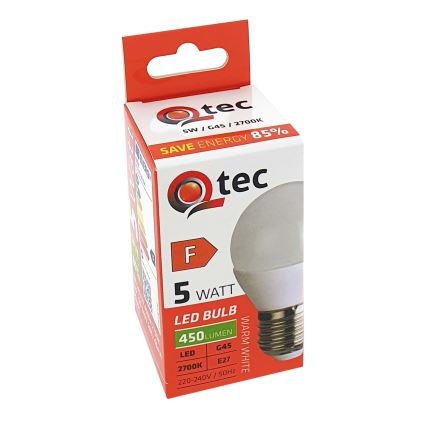 LED Bulb G45 E27/5W/230V 2700K