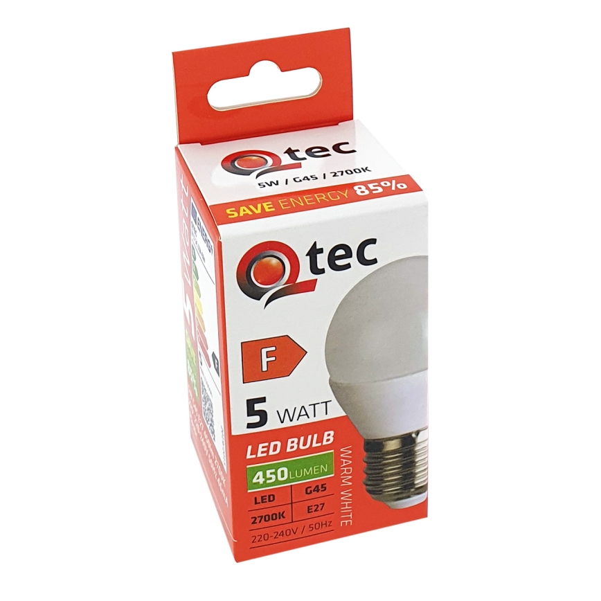 LED Bulb G45 E27/5W/230V 2700K