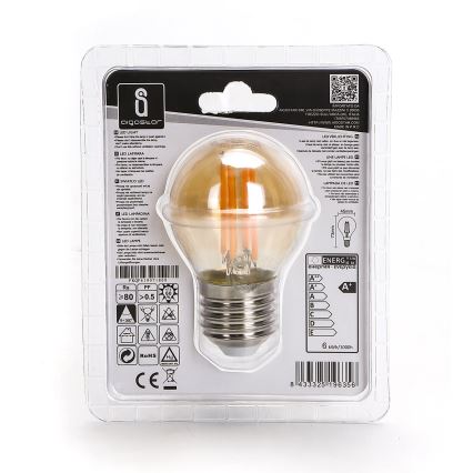 LED bulb G45 E27/6W/230V 2200K - Aigostar
