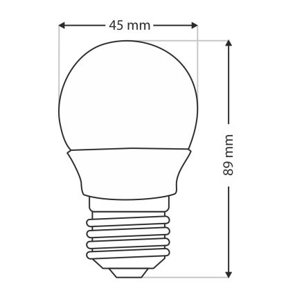 LED Bulb G45 E27/6W/230V 6500K