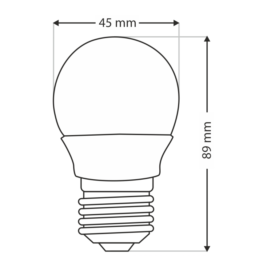 LED Bulb G45 E27/6W/230V 6500K