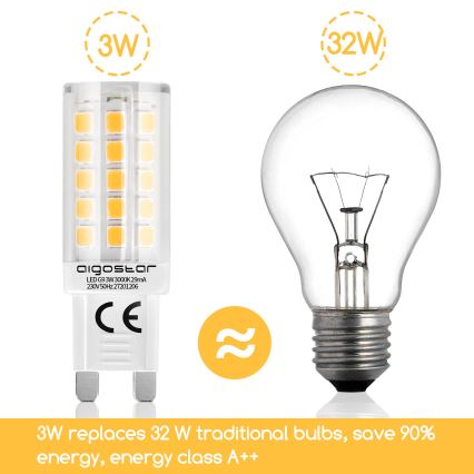 LED Bulb G9/3W/230V 3000K - Aigostar