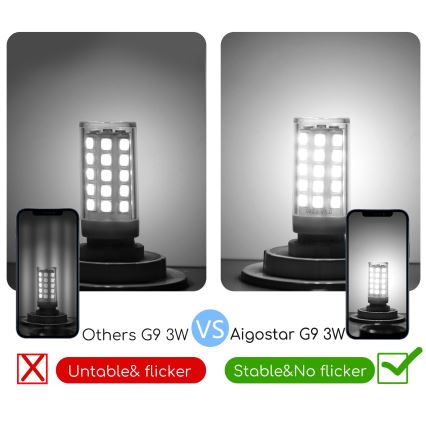 LED Bulb G9/3W/230V 6500K - Aigostar